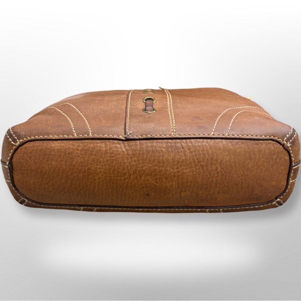 Coach 1941 Chelsea Brown Laced Leather Crossbody Shoulder Bag Brass Hardware - Picture 6 of 13